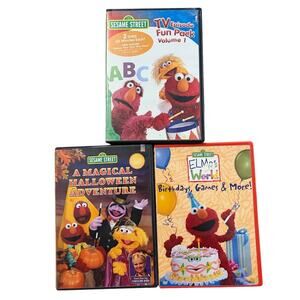 Elmo World Birthdays Games and More/ Halloween Adventure/ TV Episode Fun Pack